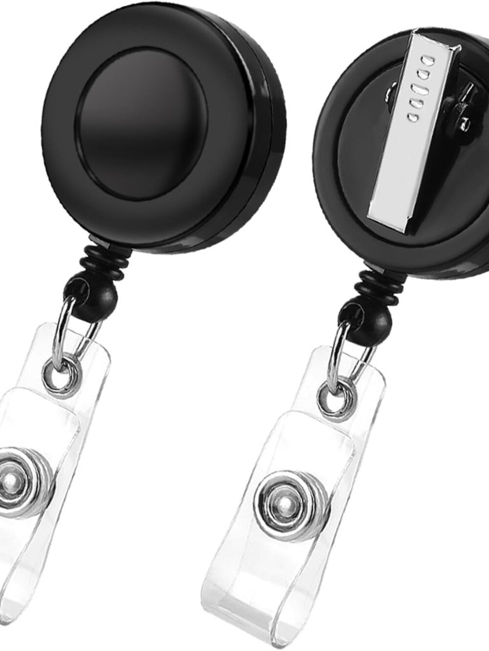 2 Pack Badge Reels Retractable with Swivel Alligator Clip
